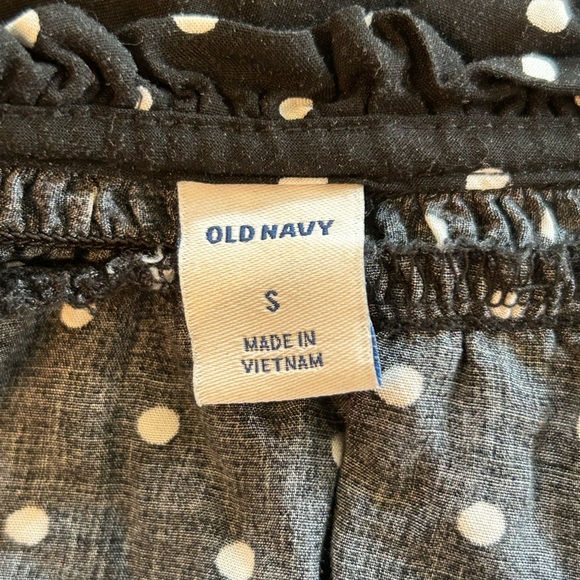 Waist-Defined Ruffle-Sleeve Dress by Old Navy Size Small - Black & White Dots 🖤🤍 - Picture 6 of 10